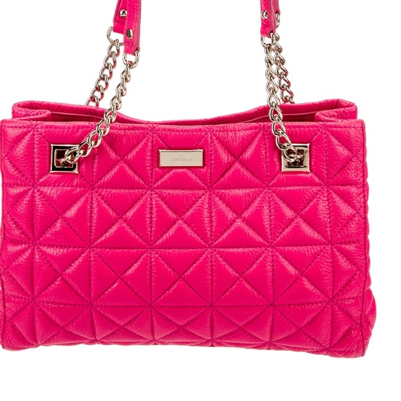 Kate Spade New York Chain link leather tote bag - Picture 1 of 6